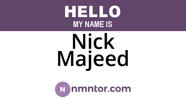 Nick Majeed