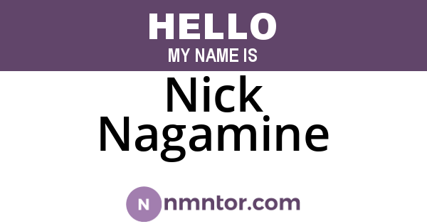 Nick Nagamine