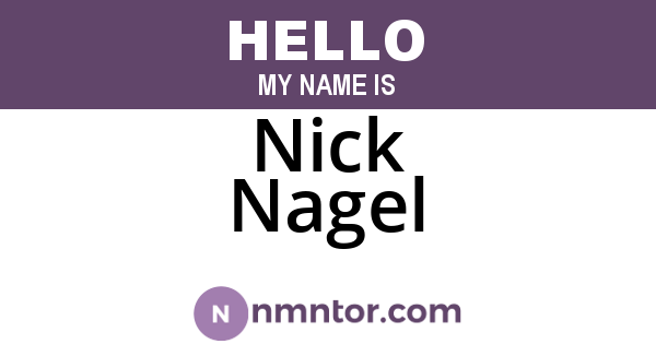 Nick Nagel