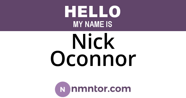 Nick Oconnor