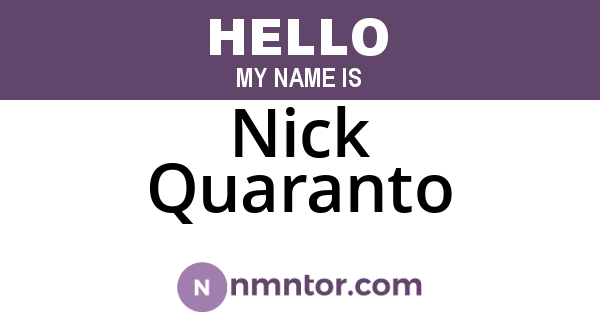 Nick Quaranto