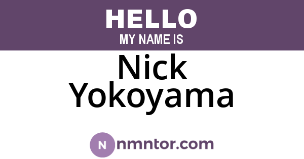 Nick Yokoyama