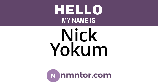 Nick Yokum