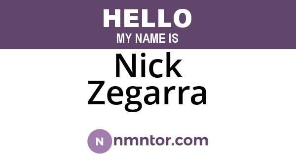 Nick Zegarra