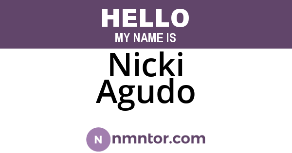 Nicki Agudo