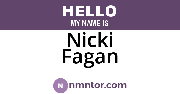 Nicki Fagan