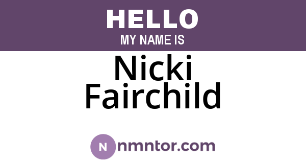 Nicki Fairchild
