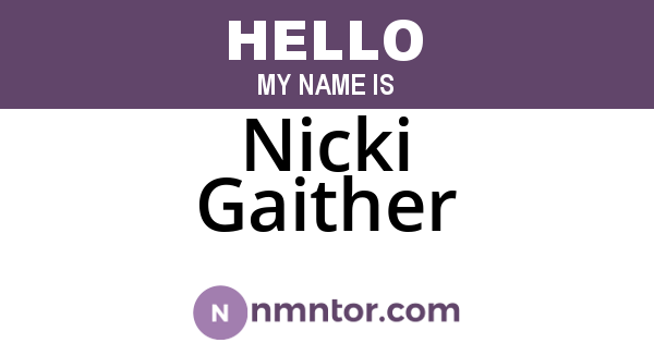 Nicki Gaither