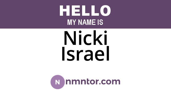 Nicki Israel