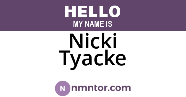 Nicki Tyacke