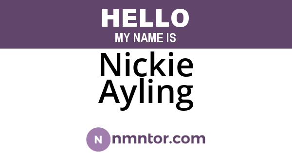 Nickie Ayling