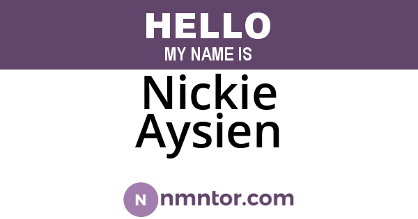 Nickie Aysien