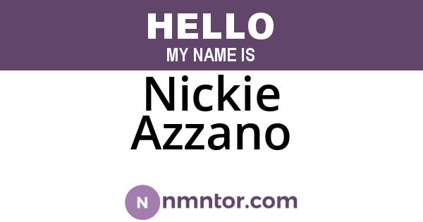 Nickie Azzano