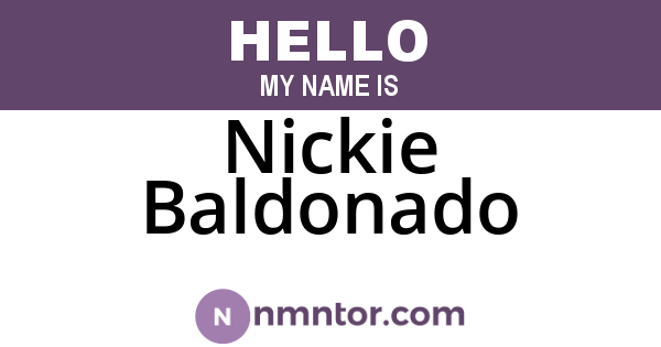 Nickie Baldonado