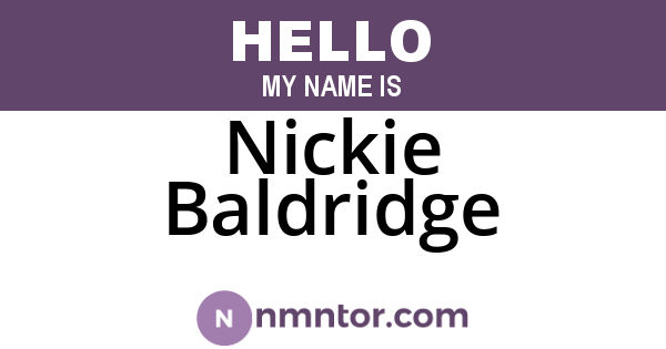 Nickie Baldridge