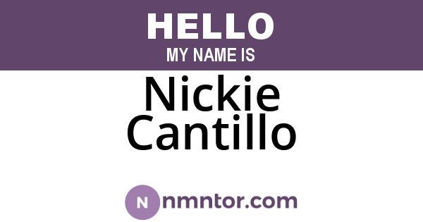 Nickie Cantillo