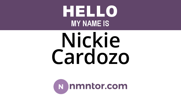 Nickie Cardozo
