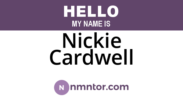 Nickie Cardwell