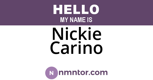 Nickie Carino
