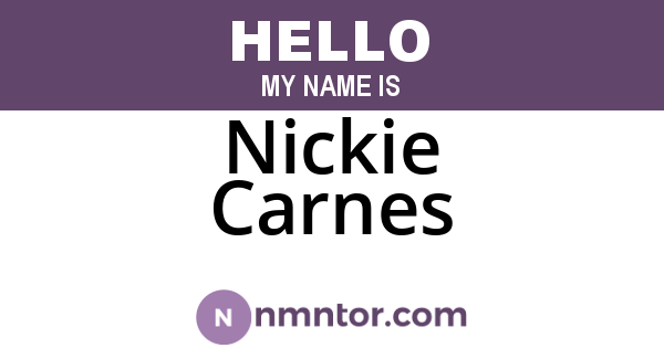 Nickie Carnes