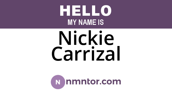 Nickie Carrizal