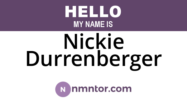 Nickie Durrenberger