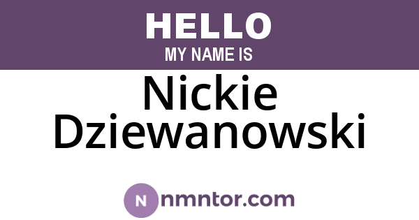 Nickie Dziewanowski