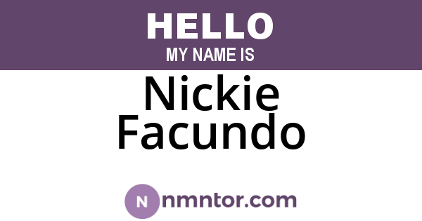 Nickie Facundo