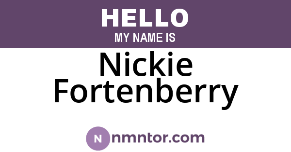 Nickie Fortenberry