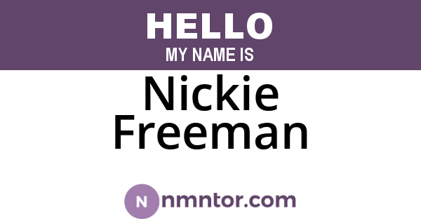 Nickie Freeman