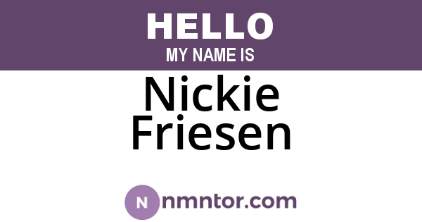 Nickie Friesen