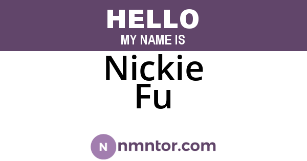Nickie Fu