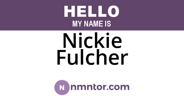 Nickie Fulcher