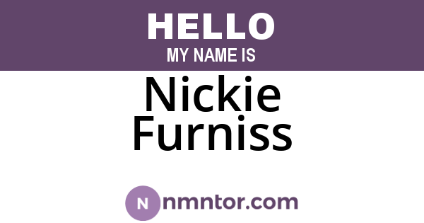 Nickie Furniss