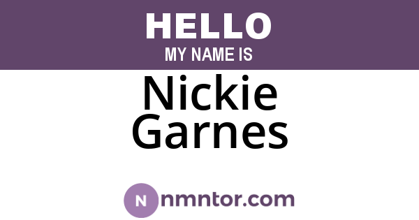 Nickie Garnes