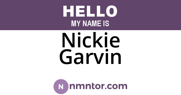 Nickie Garvin
