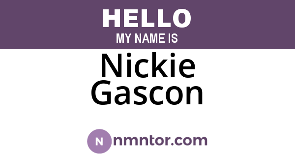 Nickie Gascon