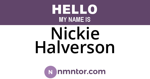 Nickie Halverson