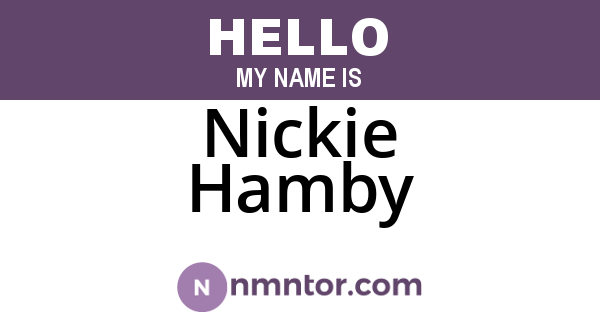 Nickie Hamby