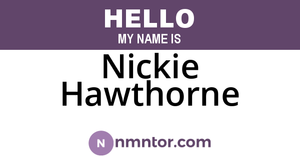 Nickie Hawthorne
