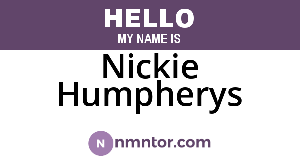 Nickie Humpherys