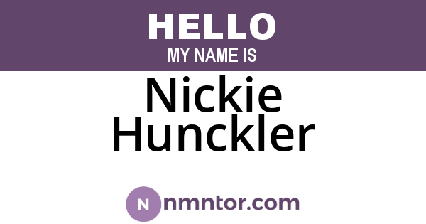 Nickie Hunckler