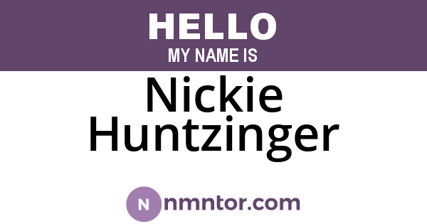 Nickie Huntzinger