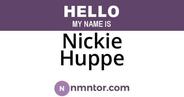 Nickie Huppe