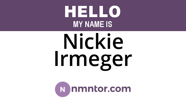 Nickie Irmeger