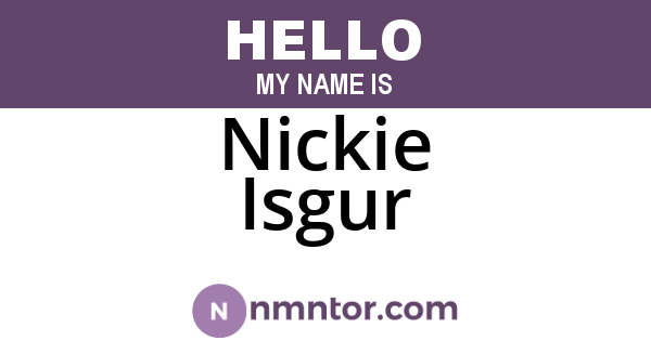 Nickie Isgur
