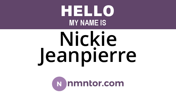 Nickie Jeanpierre