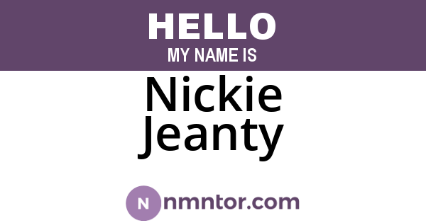 Nickie Jeanty