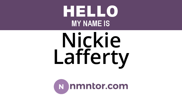 Nickie Lafferty