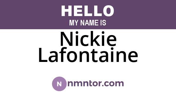 Nickie Lafontaine